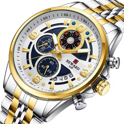 REWARD VIP RD81057M Luxury Original Men's Watch Antique Chronograph Waterproof |Best for VIP Persons