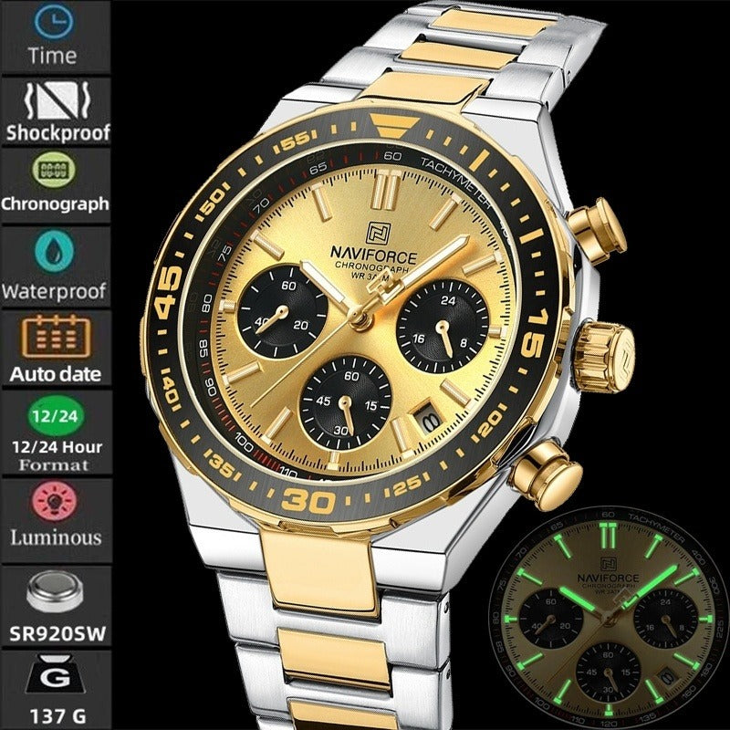 Men Watch NAVIFORCE NF8049 Business,Casual ,Waterproof |Perfect for Gifts